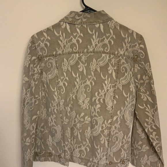 Denim & Co Blazer Jacket Women’s Medium Floral - Picture 4 of 13